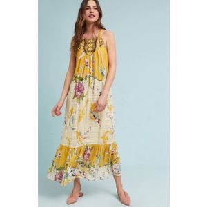 Anthropologie Paradiso Halter Maxi Dress L